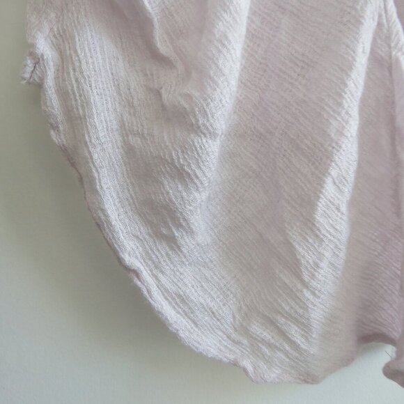 FREE PEOPLE Morning Dolman Tie Sleeve Gauzy Top in White Casual Boho Coastal M - Picture 13 of 14